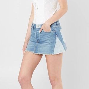 Free People Patched Up Indigo Skirt